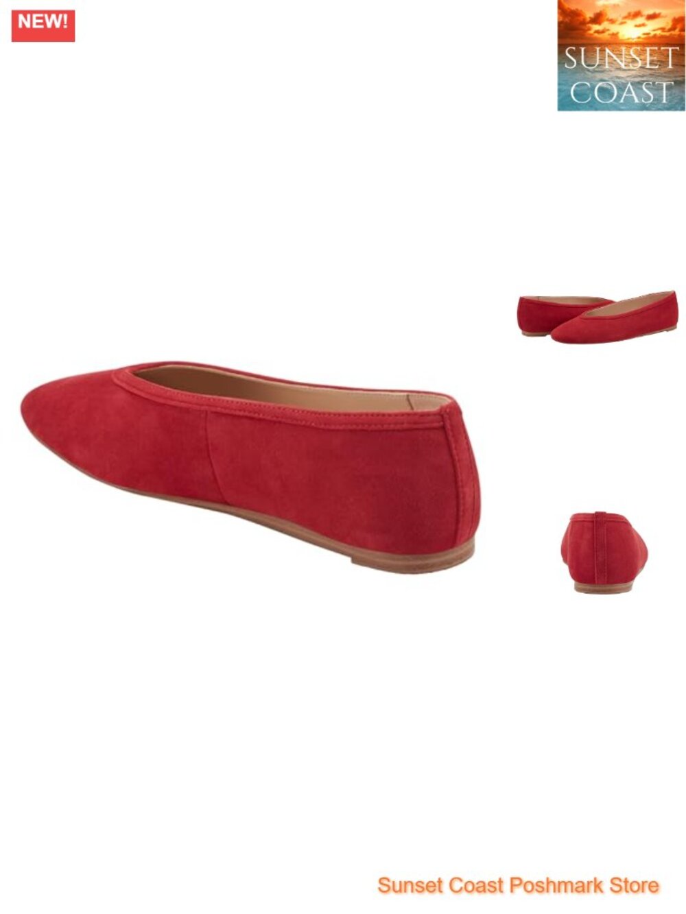 Suede Slip-On Dress Flats Square Toe Party Evening Shoes